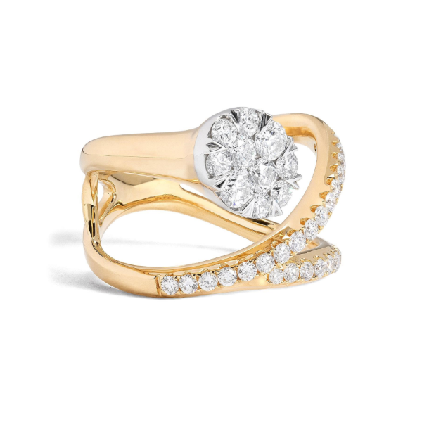 18K Yellow Gold Fashion Ring With 34 Diamonds Image 3 Orin Jewelers Northville, MI