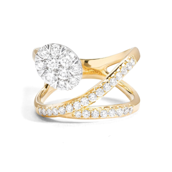 18K Yellow Gold Fashion Ring With 34 Diamonds Orin Jewelers Northville, MI