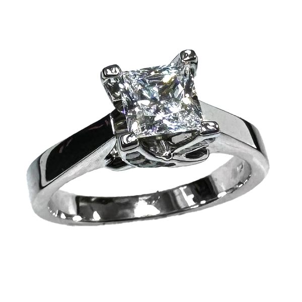 Estate Collection - 14K White Gold Diamond Engagement Ring - CZ Center Orin Jewelers Northville, MI