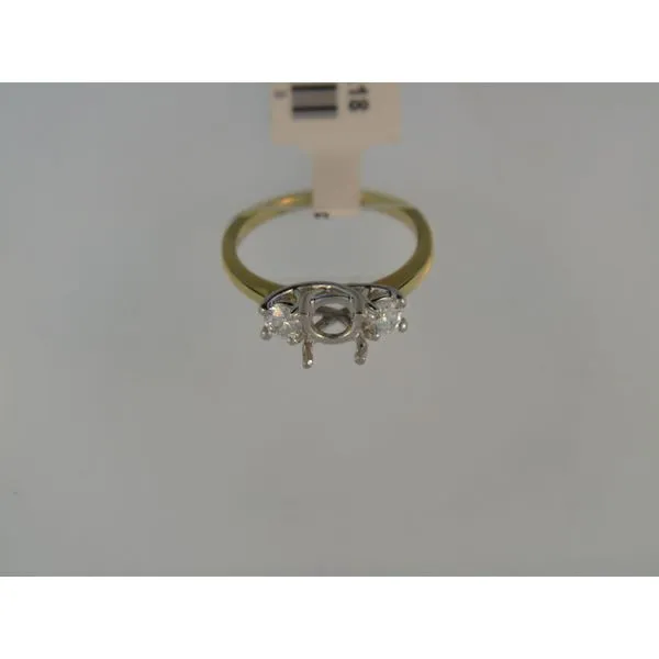 Lady's 18K Yellow Gold Ring Mounting w/2 Diamonds Orin Jewelers Northville, MI