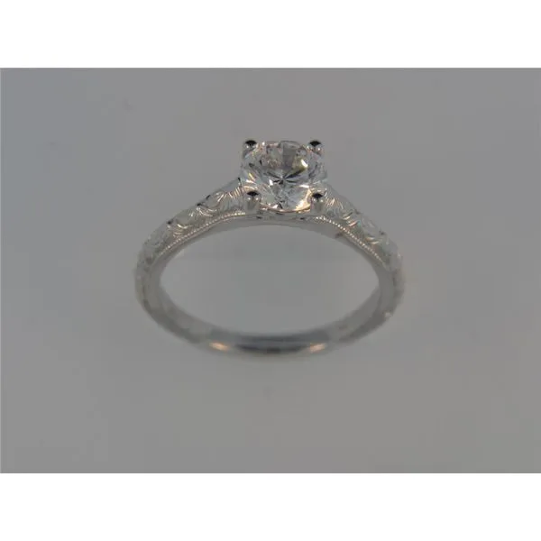 Lady's 14K White Gold Ring Mounting Orin Jewelers Northville, MI