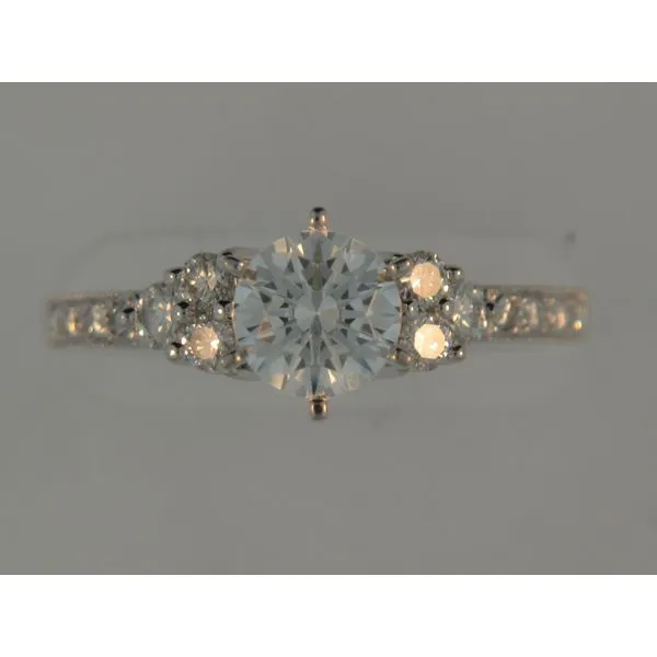14k White Gold Ring Mounting With 14 Diamonds Orin Jewelers Northville, MI