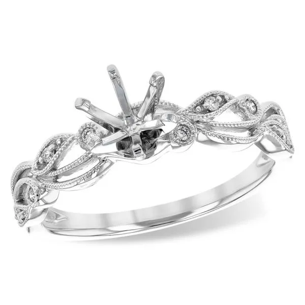 14k White Gold Ring Mounting With 8 Diamonds Orin Jewelers Northville, MI