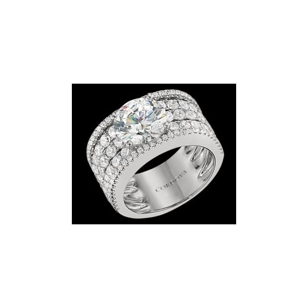 Lady's 18K White Gold Ring Mounting With 100 Diamonds Orin Jewelers Northville, MI