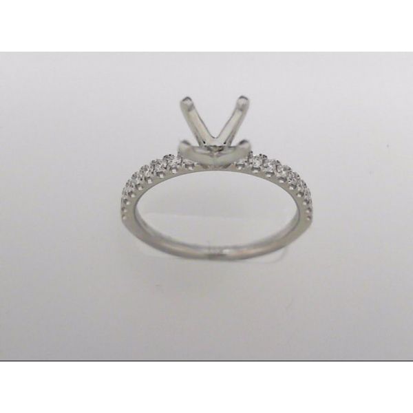White Gold 14 Karat Ring Mounting With 18 Diamonds Orin Jewelers Northville, MI