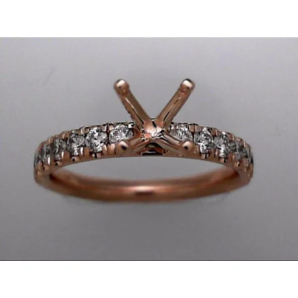 RosÃ© Gold 14 Karat Ring Mounting With 14 Diamonds Orin Jewelers Northville, MI