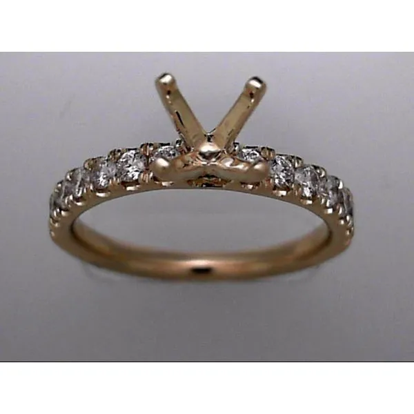 Yellow Gold 14 Karat Ring Mounting With 14 Diamonds Orin Jewelers Northville, MI