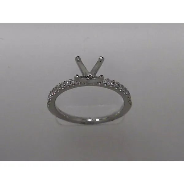 White Gold 14 Karat Ring Mounting With 20 Diamonds Orin Jewelers Northville, MI