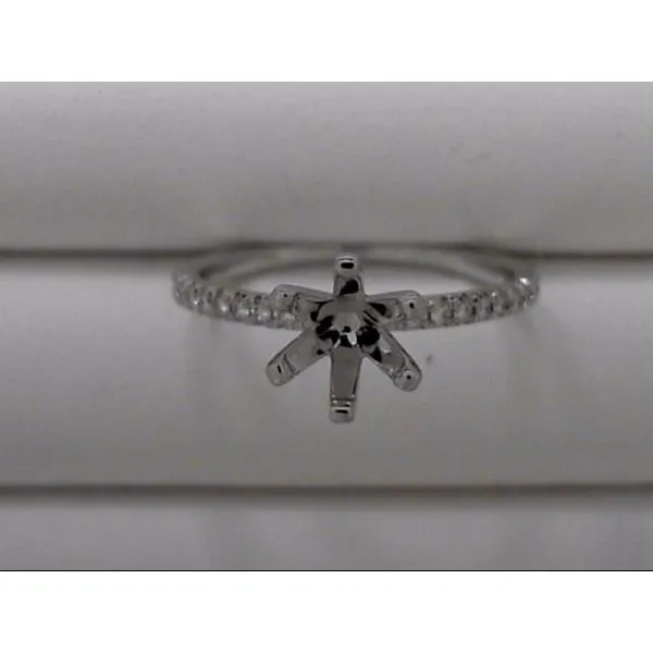 White Gold 14 Karat Ring Mounting With 26 Diamonds Orin Jewelers Northville, MI