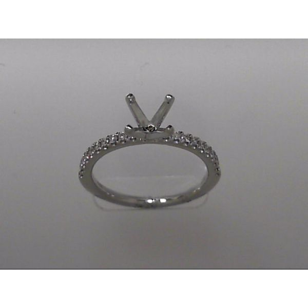 White Gold 14 Karat Ring Mounting With 20 Diamonds Orin Jewelers Northville, MI