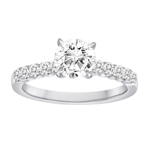 18k White Gold Ring Mounting With 14 Diamonds Orin Jewelers Northville, MI