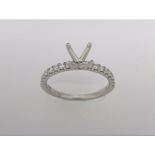 14k White Gold Ring Mounting With 16 Diamonds Orin Jewelers Northville, MI