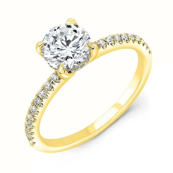 14k Yellow Gold Ring Mounting With 32 Diamonds Orin Jewelers Northville, MI