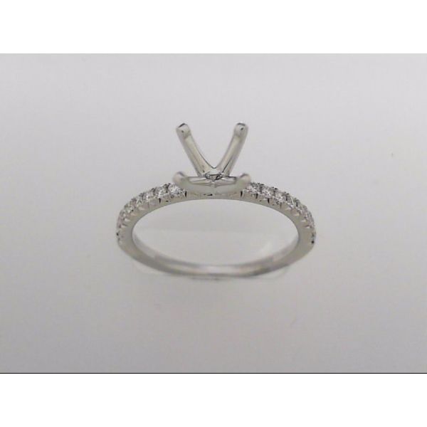 14k White Gold Ring Mounting With 20 Diamonds Orin Jewelers Northville, MI