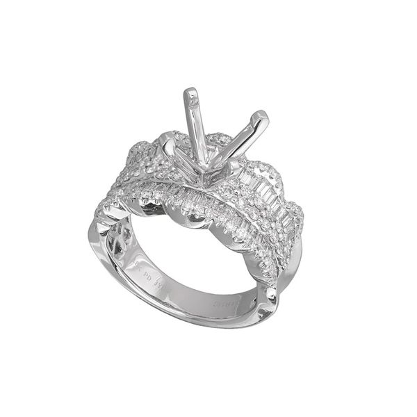 18k White Gold Ring Mounting With 134 Diamonds Orin Jewelers Northville, MI