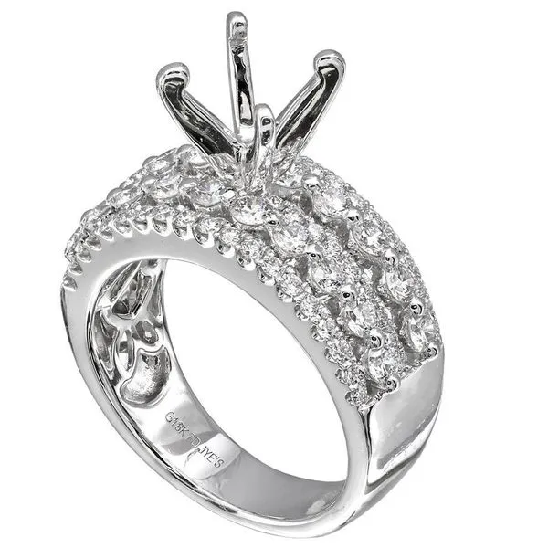 18k White Gold Ring Mounting With 76 Diamonds Orin Jewelers Northville, MI