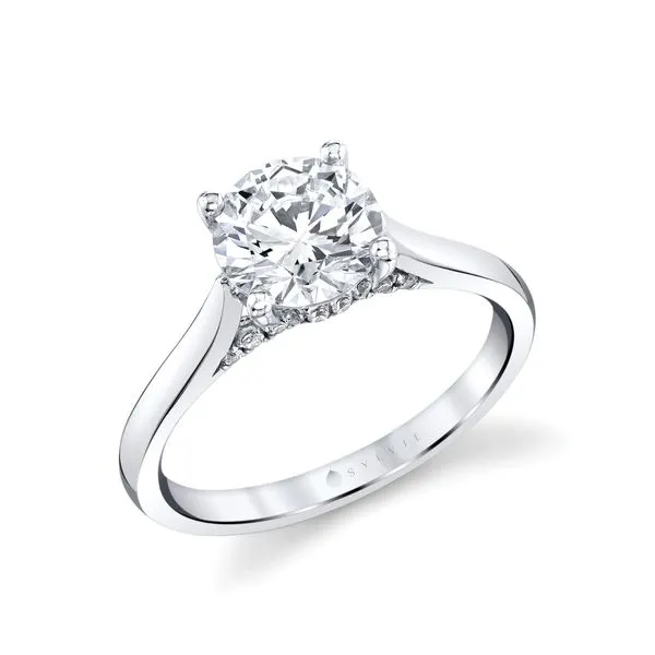 14K White Gold Ring Mounting With 24 Diamonds Orin Jewelers Northville, MI