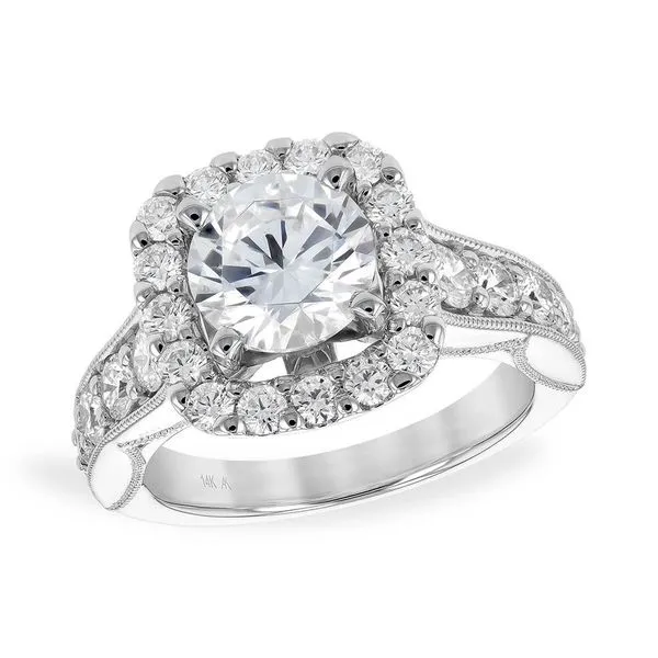 14k White Gold Ring Mounting With 26 Diamonds Orin Jewelers Northville, MI