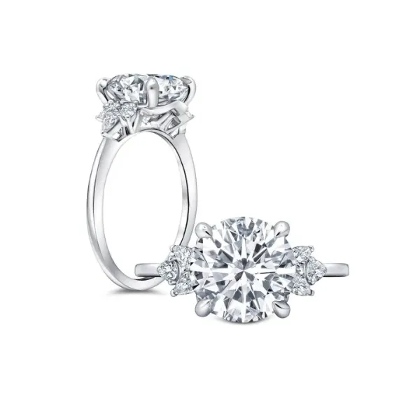 14K White Gold Ring Mounting With 6 Diamonds Orin Jewelers Northville, MI