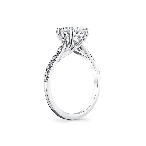 14K White Gold Ring Mounting With 18 Diamonds Image 2 Orin Jewelers Northville, MI
