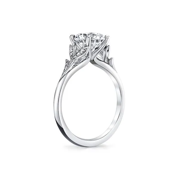 14K White Gold Ring Mounting With 18 Diamonds Image 2 Orin Jewelers Northville, MI