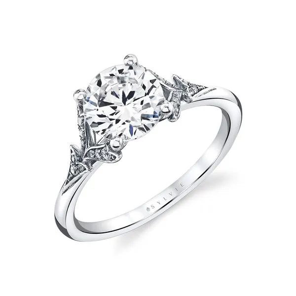 14K White Gold Ring Mounting With 18 Diamonds Orin Jewelers Northville, MI