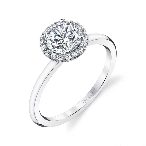 14K White Gold Ring Mounting With 18 Diamonds Orin Jewelers Northville, MI