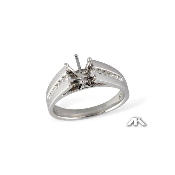14k White Gold Ring Mounting With 12 Diamonds Orin Jewelers Northville, MI