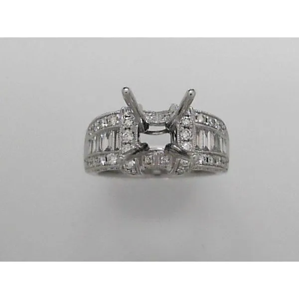 18K White Gold Ring Mounting With 64 Diamonds Orin Jewelers Northville, MI