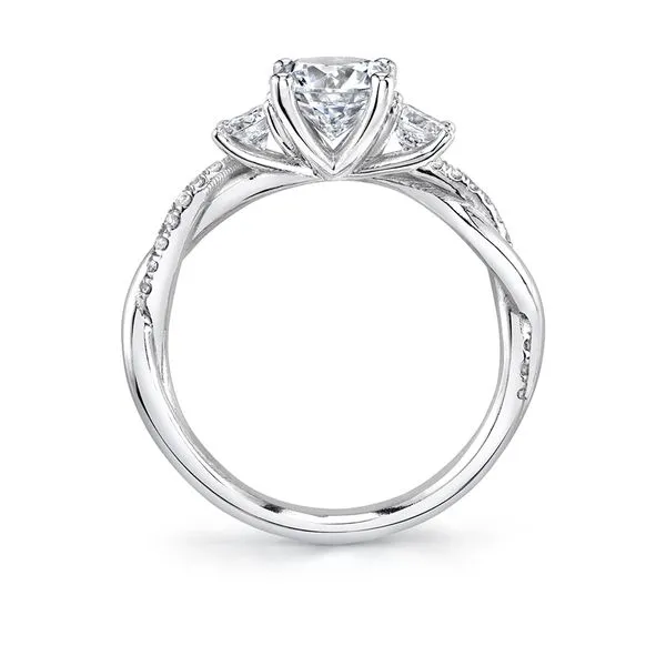 14K White Gold Ring Mounting With 24 Diamonds Image 2 Orin Jewelers Northville, MI