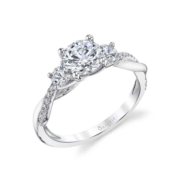 14K White Gold Ring Mounting With 24 Diamonds Orin Jewelers Northville, MI