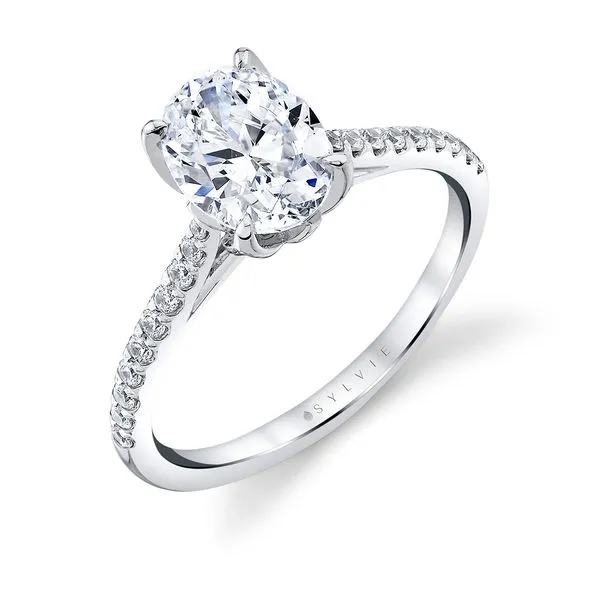 14K White Gold Ring Mounting With 20 Diamonds Orin Jewelers Northville, MI