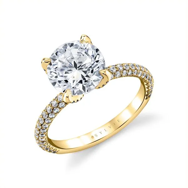 14K Yellow Gold Ring Mounting With 156 Diamonds Orin Jewelers Northville, MI