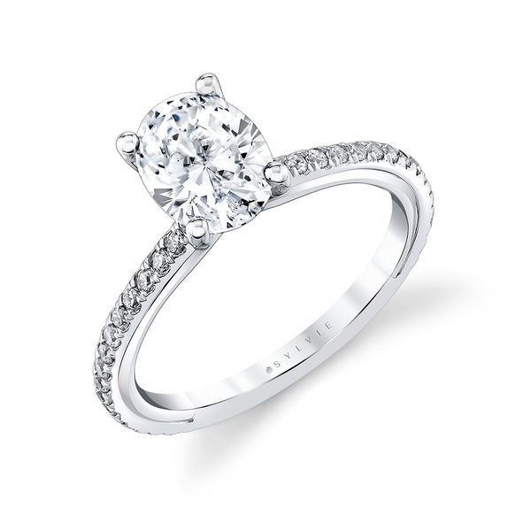14K White Gold Audrey Engagement Ring Mounting Orin Jewelers Northville, MI