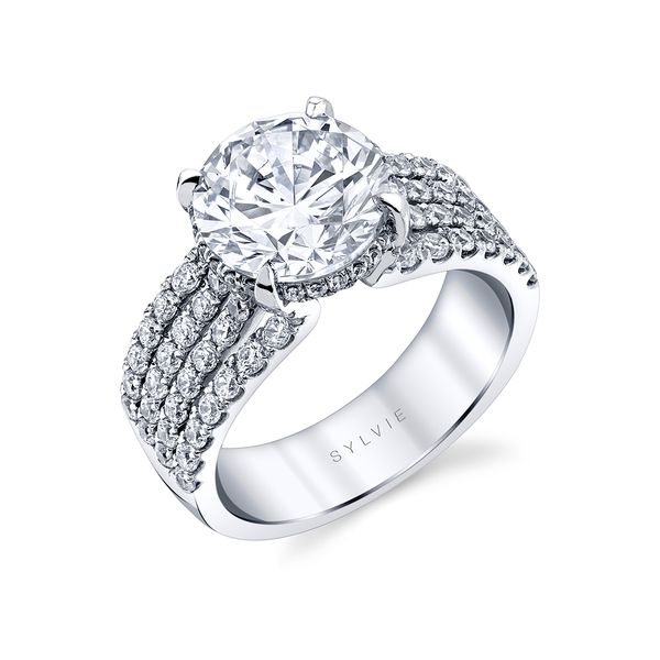 14K White Gold Dawn Hidden Halo Engagement Ring Mounting Orin Jewelers Northville, MI