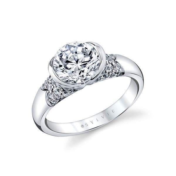14K White Gold Faeline Engagement Ring Mounting Image 3 Orin Jewelers Northville, MI