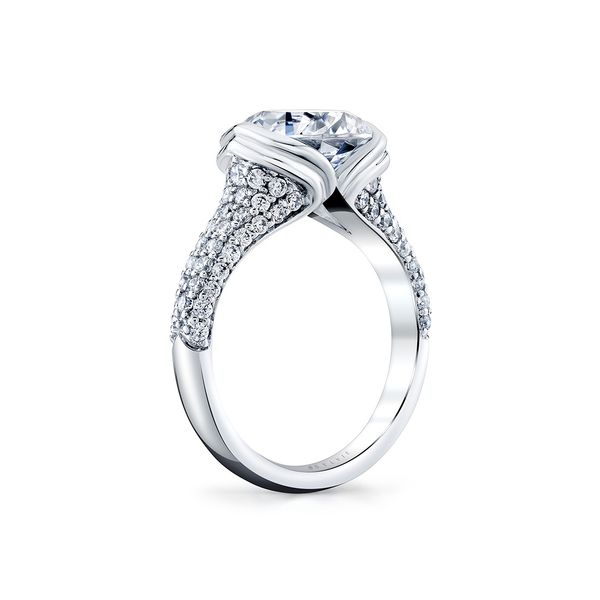14K White Gold Tova Shell Auranova Engagement Ring Mounting Image 2 Orin Jewelers Northville, MI