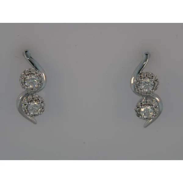 Lady's 14K White Gold Earrings w/44 Diamonds Orin Jewelers Northville, MI