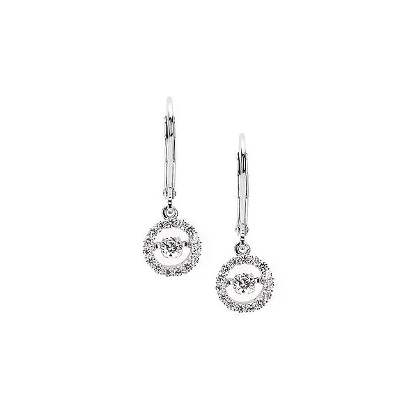 Lady's 14K White Gold Leverback Shimmering Diamonds Earrings W/32 Diamonds Orin Jewelers Northville, MI