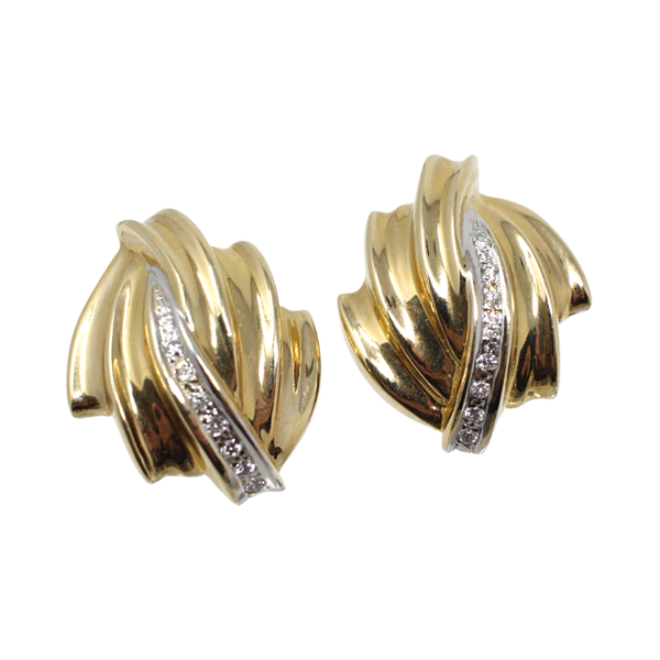 Estate - 14K Diamond Clip Earrings Orin Jewelers Northville, MI