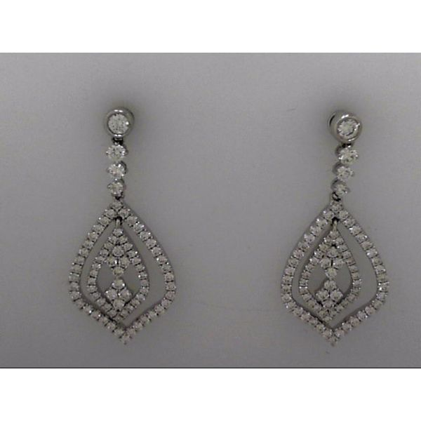 Lady's White Gold 18 Karat Earrings With 148 Diamonds Orin Jewelers Northville, MI