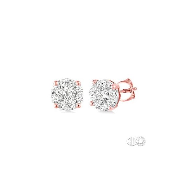 14k Rosé Gold Earrings With 18 Diamonds Orin Jewelers Northville, MI