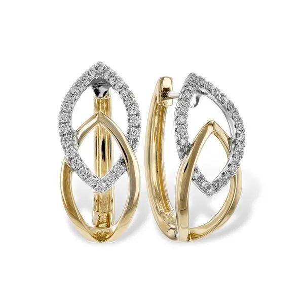 14K Two Tone Earrings With 50 Diamonds Orin Jewelers Northville, MI