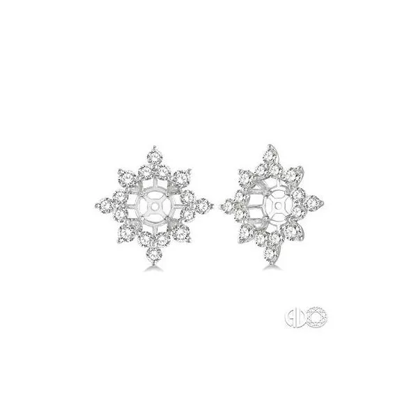 14k White Gold Earring Jackets With 32 Diamonds Orin Jewelers Northville, MI