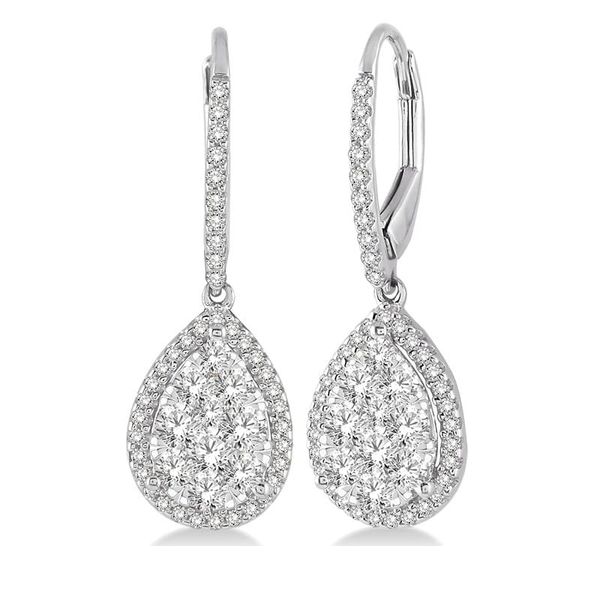 14k White Gold Pear Shape Constellation Earrings With 100 Diamonds Orin Jewelers Northville, MI