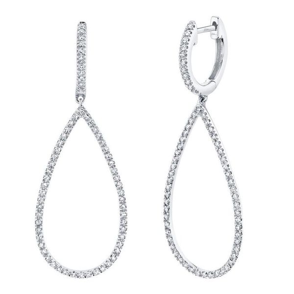 14k White Gold Drop Earrings With 126 Diamonds Orin Jewelers Northville, MI