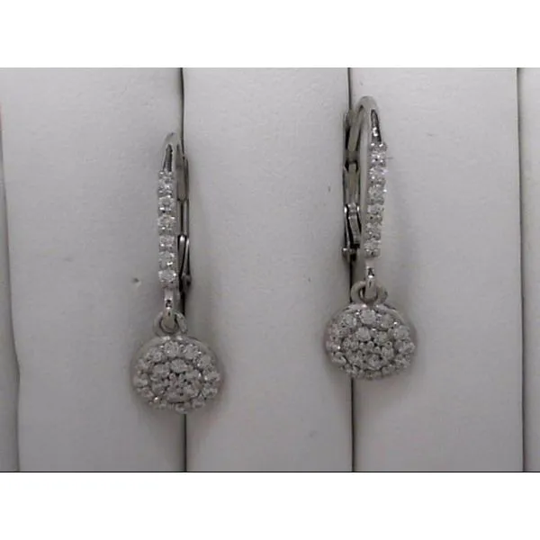 14k White Gold Drop Earrings With 50 Diamonds Orin Jewelers Northville, MI