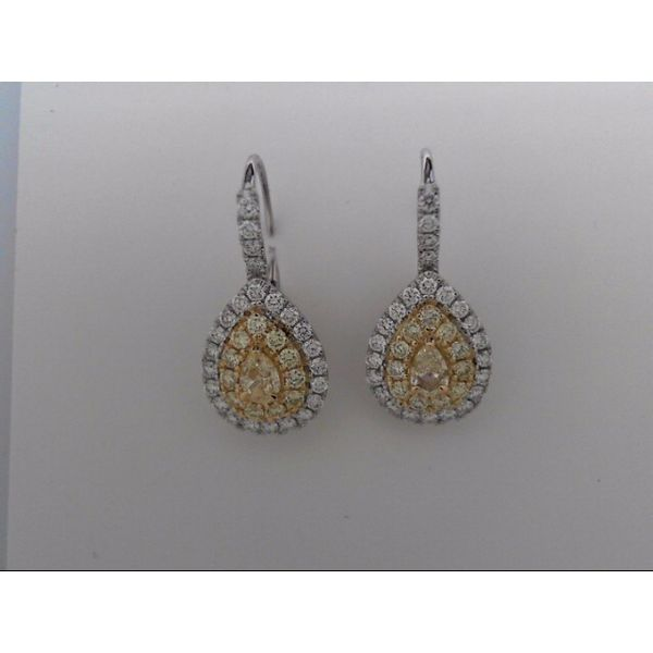 18k Yellow & White Diamond Earrings Orin Jewelers Northville, MI