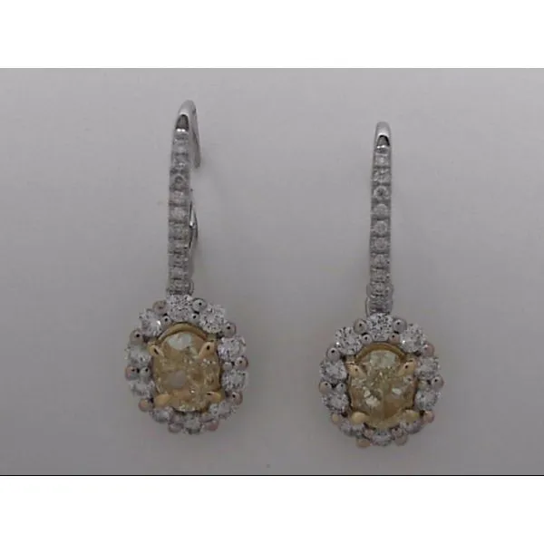 18k Yellow & White Diamond Earrings Orin Jewelers Northville, MI