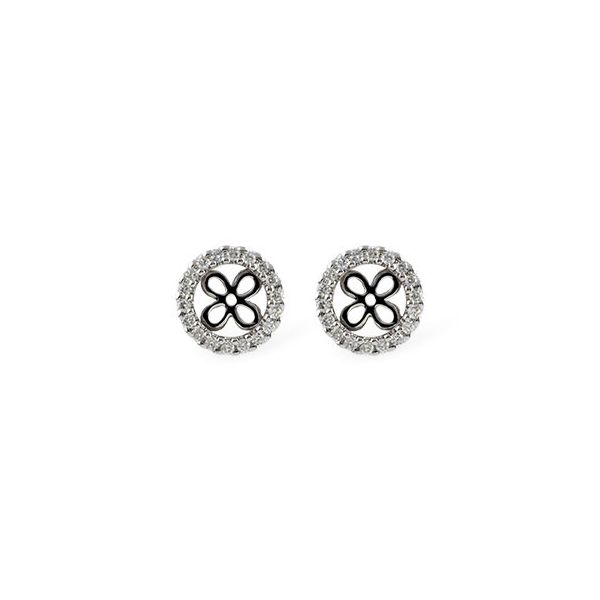 14k White Gold Earring Jackets With 36 Diamonds Orin Jewelers Northville, MI
